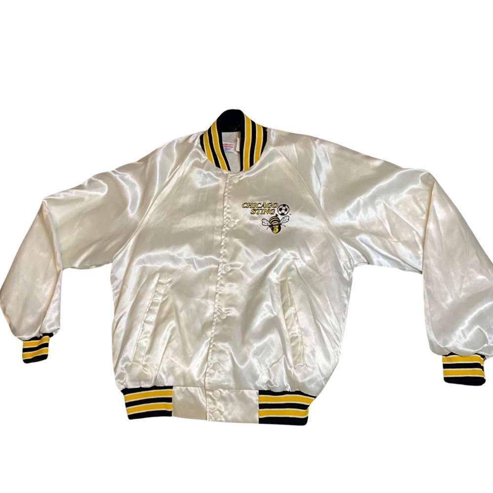 Rare Vintage NASL Chicago Sting Satin Jacket Size Medium